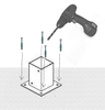 Post Holder Type TT for concrete base 12 cm