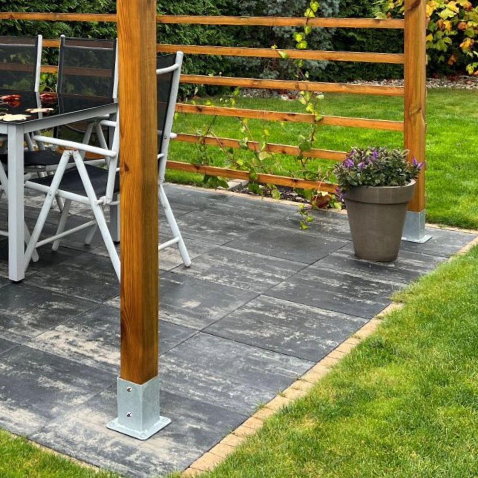 Metal Post Holder for Concrete