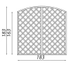 Rankgitter mit Bogen h183/193/183 x 90 cm