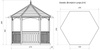 Gazebo Esagonale Brompton Grande (h295 x 270 x 234 cm)