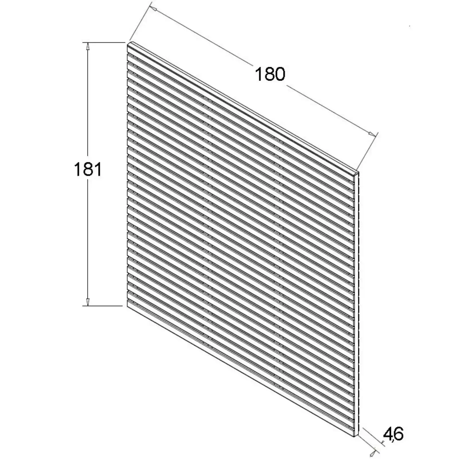 Double Slatted Mjosa Fence