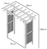 Pergola contemporaine Henley Arch XL h229x119x268cm