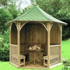 Gazebo Vivaldi Maxi 6 angoli h330 fi396 con tegole rosse