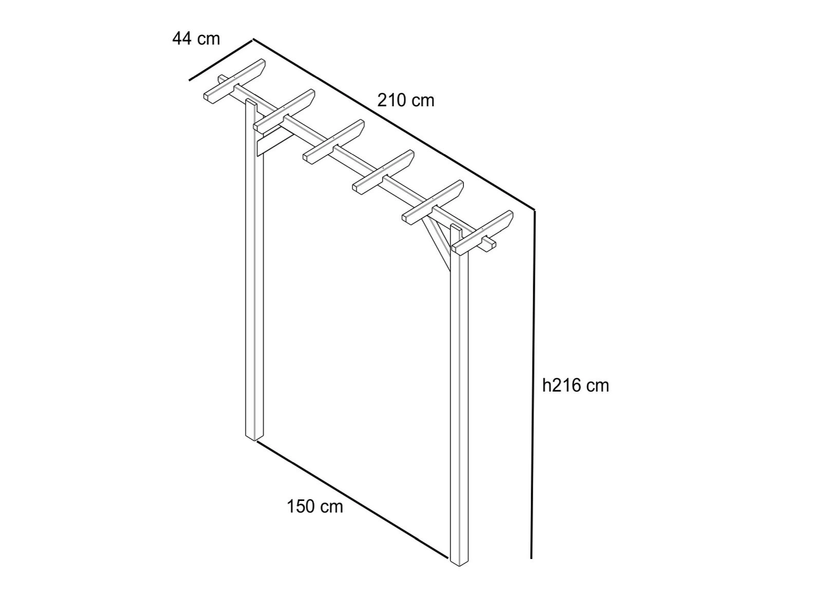 York Spalier dreifach h215x517