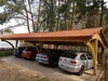Garage quadruple Revelatio IV h326x590x1168 toit en planches. bardeaux couleurs au choix