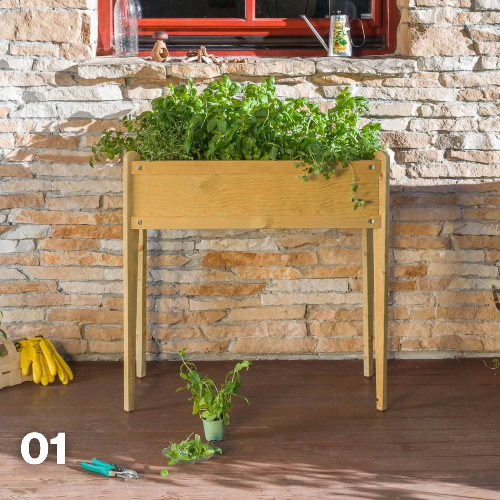 Home Garden Gemüsegarten Fichte und Kiefer h83x40x80cm