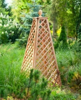 Rankhilfe Obelisk mit Kugel aus Lärche