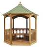 Gazebo Appleton grande h310 fi270 con tejas rojas