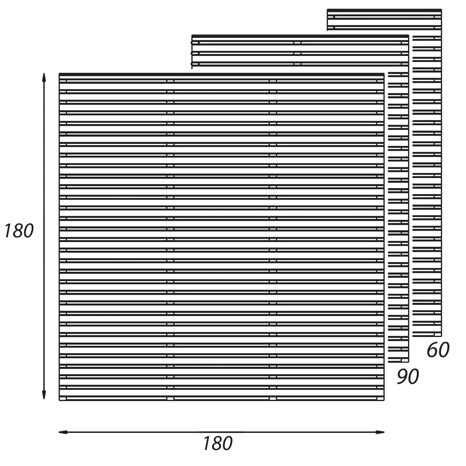 Double Slatted Mjosa Fence