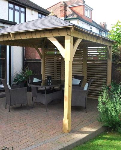 Gazebo Cotswold Con Pannello Veneziano h296 x 373 x 298 cm